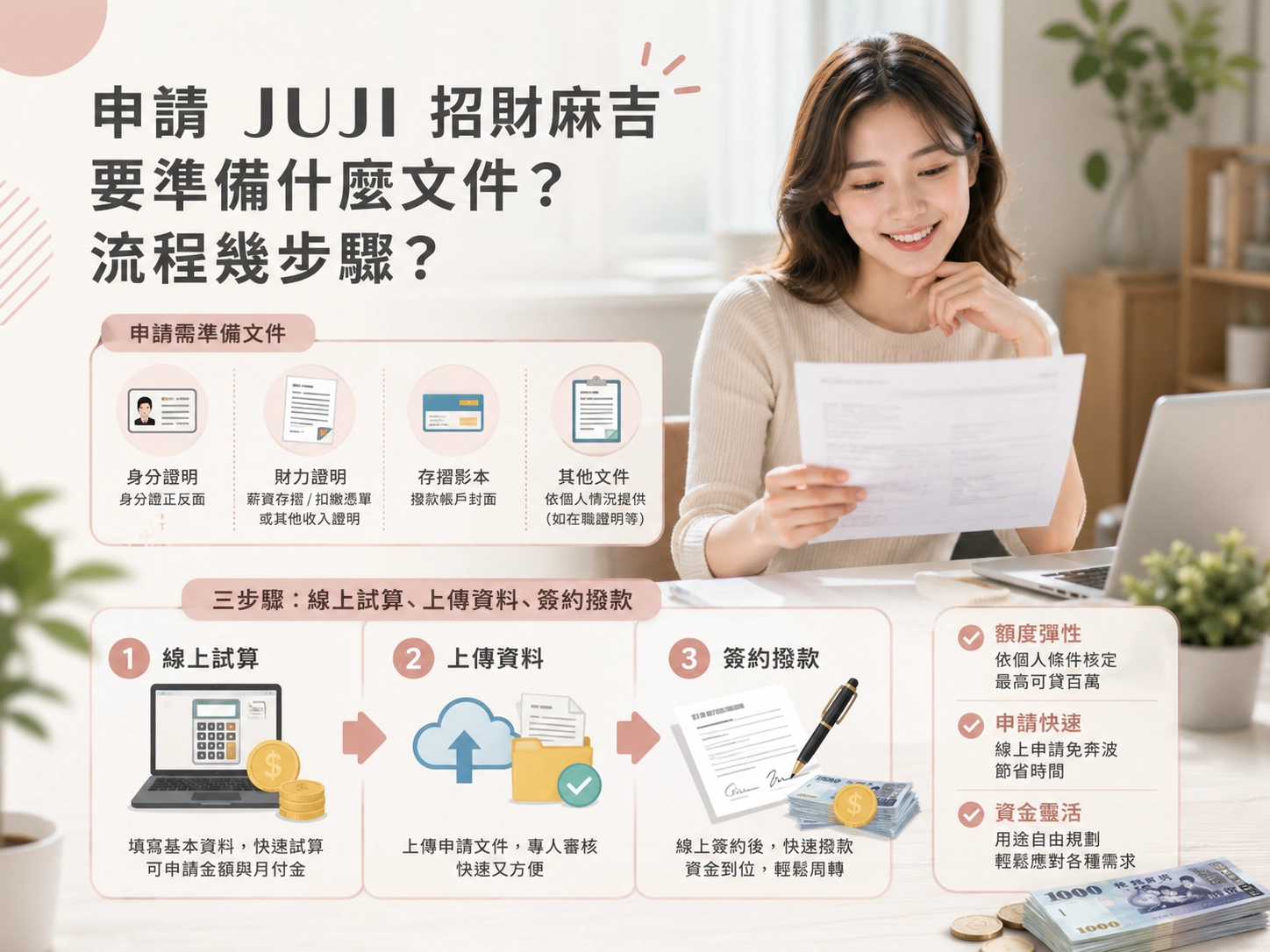 申請 JUJI 招財麻吉要準備什麼文件？流程幾步驟？