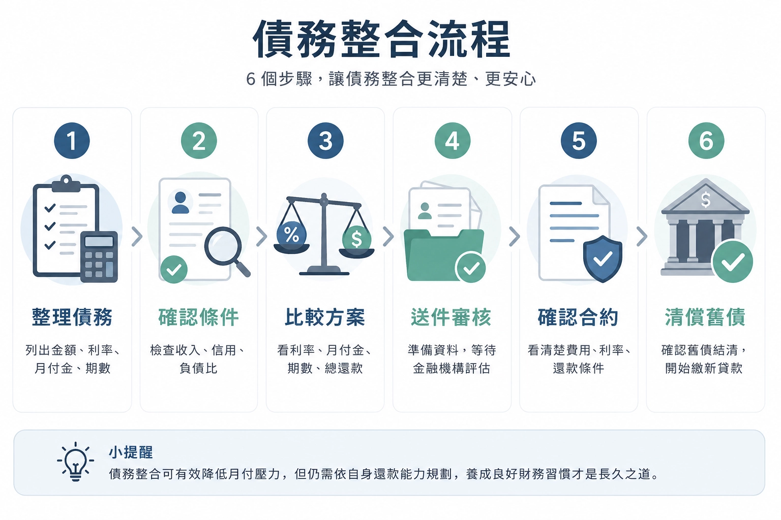 債務整合流程圖