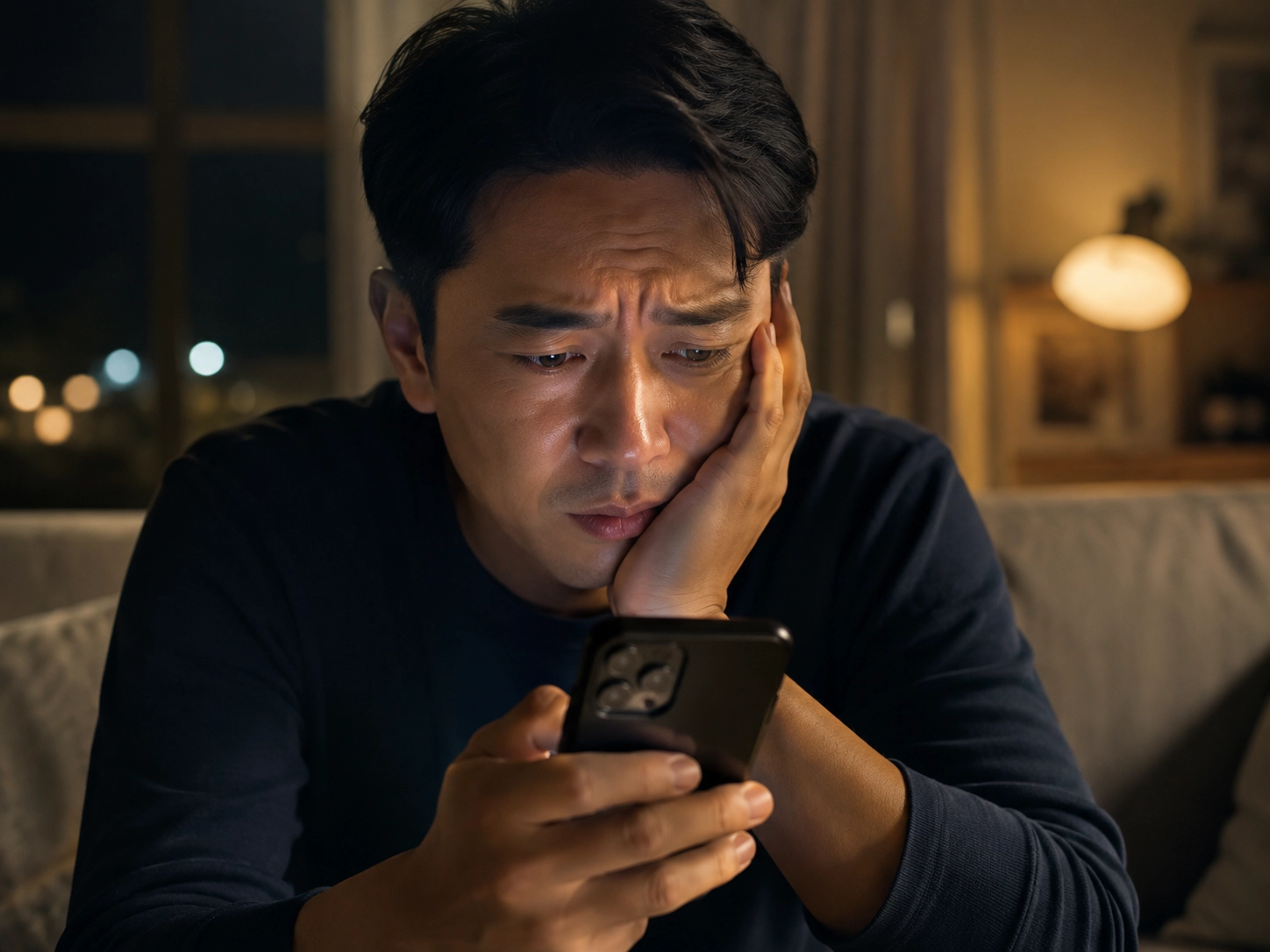 深夜盯著手機帳單