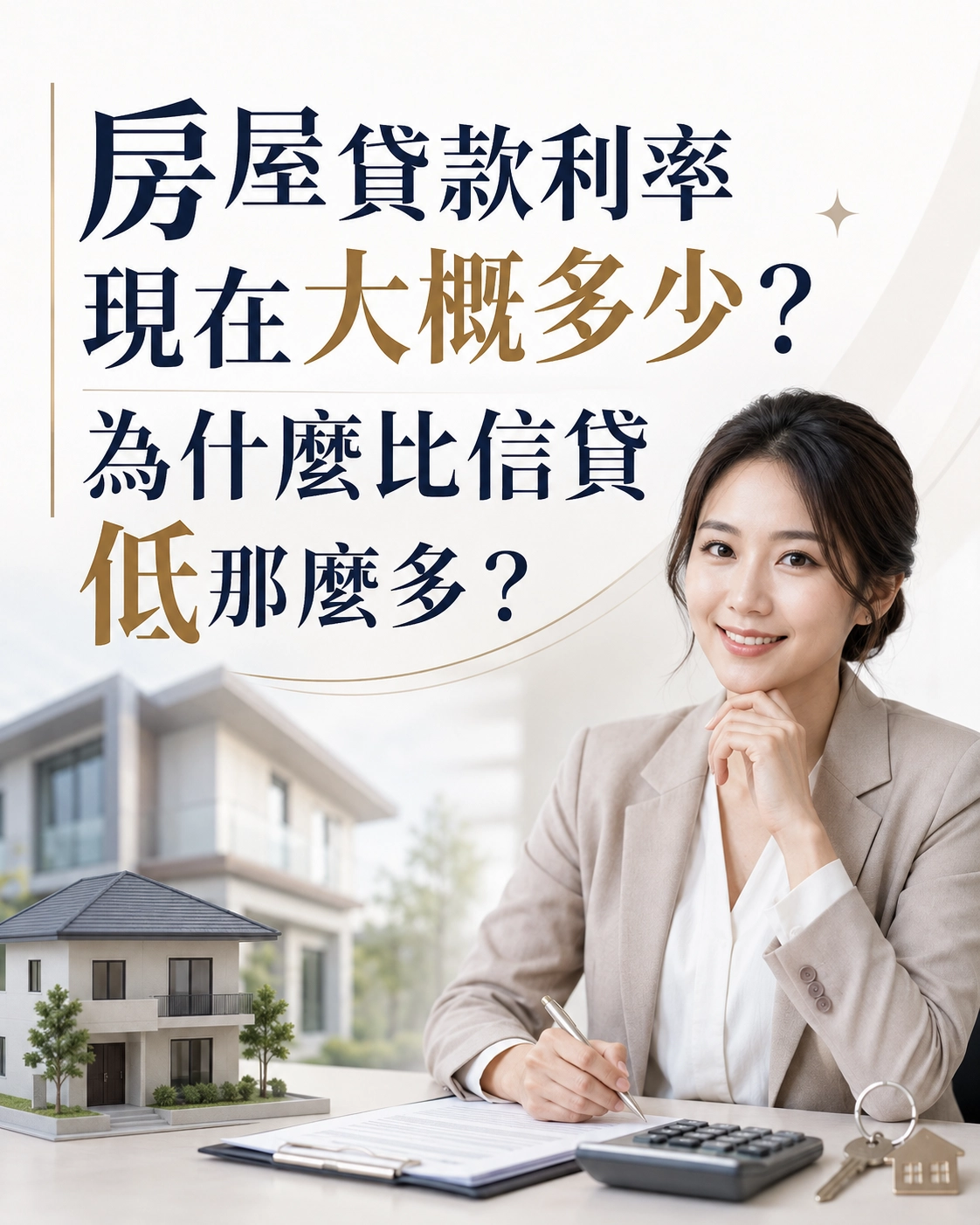 房屋貸款利率現在大概多少?為什麼比信貸低那麼多?