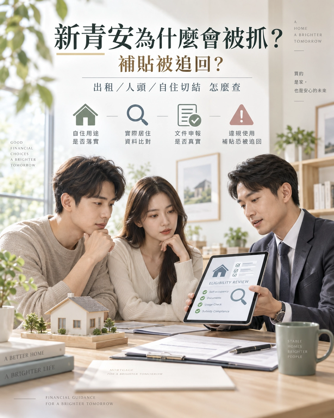 新青安為什麼會被抓、補貼被追回？出租、人頭、自住切結怎麼查？