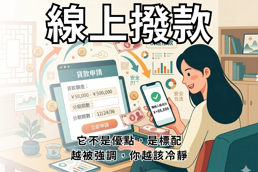 別迷信「線上撥款」：它不是優點，是標配——越被強調，你越該冷靜